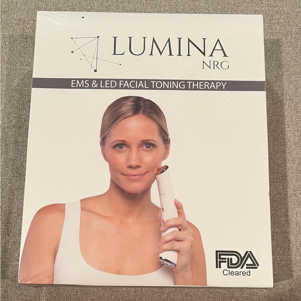 Lumina NRG EMS & LED Facial Toning Therapy w/ Coffee infused Moisturizer